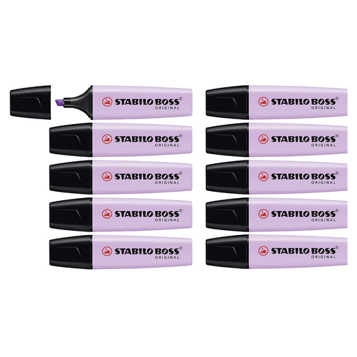 STABILO BOSS ORIGINAL Pastel Lilac Haze Highlighter Box of 10