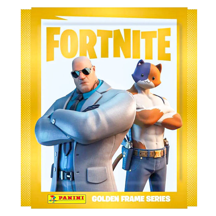 Panini Official Fortnite Golden Frame Series Sticker Collection Pack!