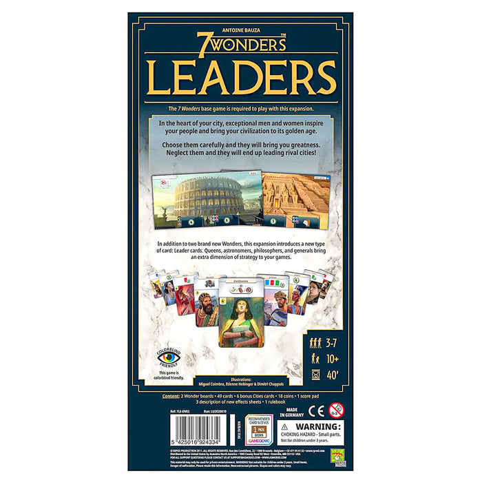 7 Wonders: Leaders 2nd Edition Board Game Expansion