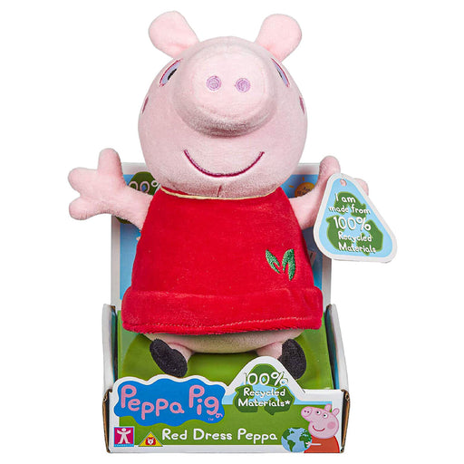 Peppa Pig Red Dress Peppa Soft Toy 100% Recycled Materials