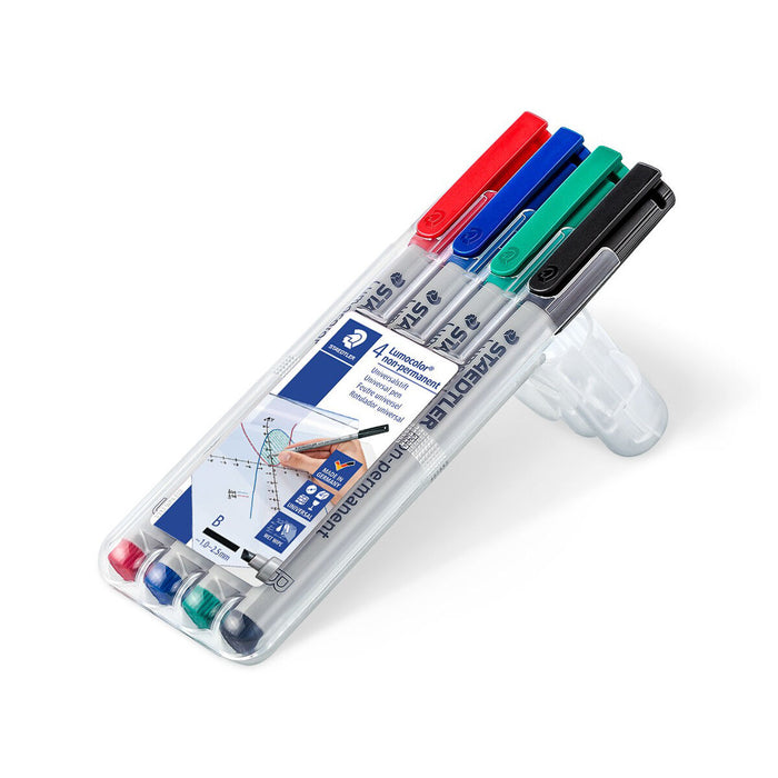 Staedtler Lumocolor Non-Permanent Universal Broad Line Pens Pack of 4