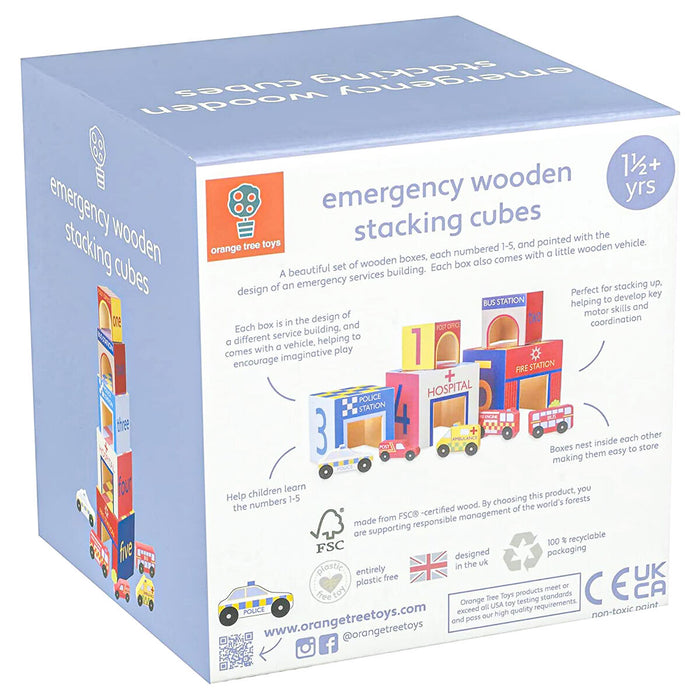 Orange Tree Toys Emergency Wooden Stacking Cubes