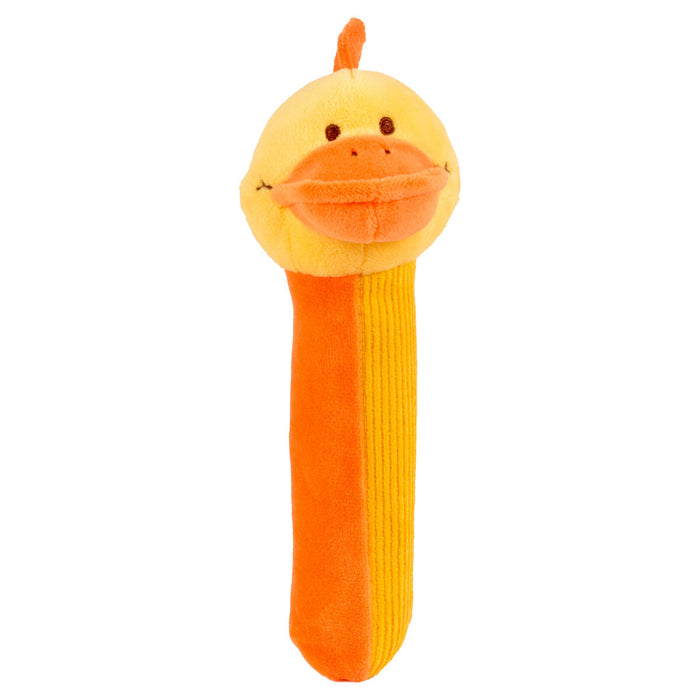 Fiesta Crafts Squeakaboo Duck Rattle & Squeaker Soft Toy