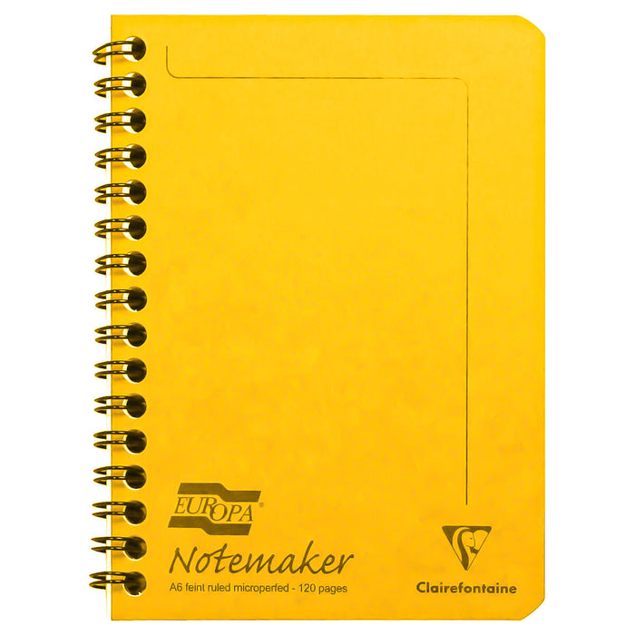 Clairefontaine Europa A6 Notemaker Yellow Notebook