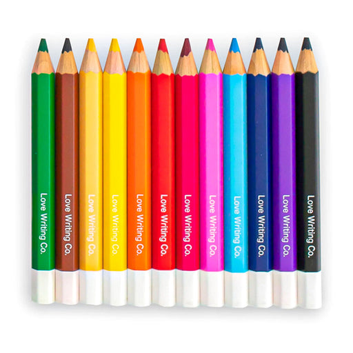 Love Writing Co. 12 Erasable Colour Pencils Age 3-5 Years
