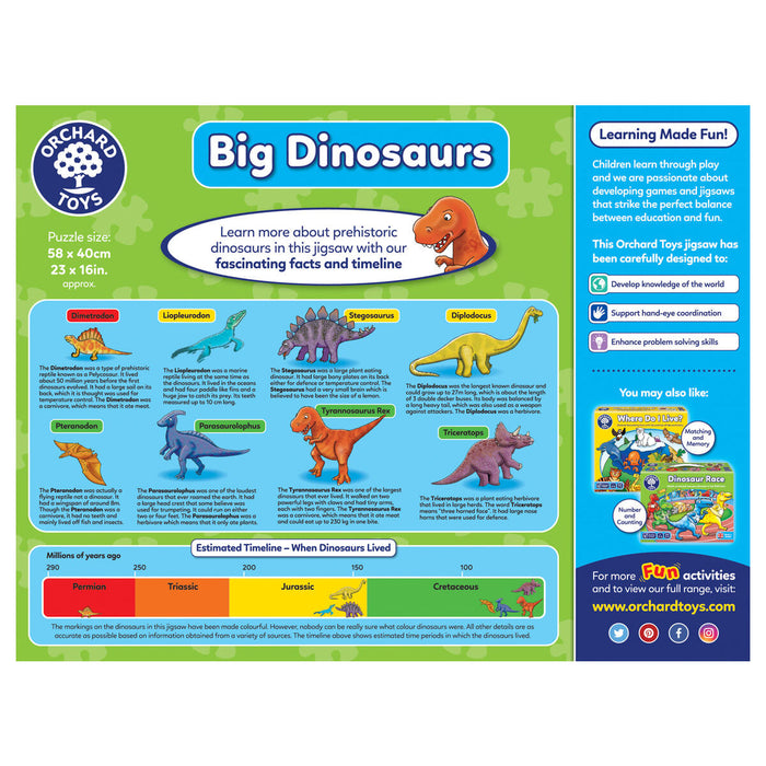 Orchard Toys Big Dinosaurs 50 Piece Jigsaw Puzzle