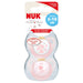 NUK R&B Latex Soother Rose Size 2 (Pack of 2)