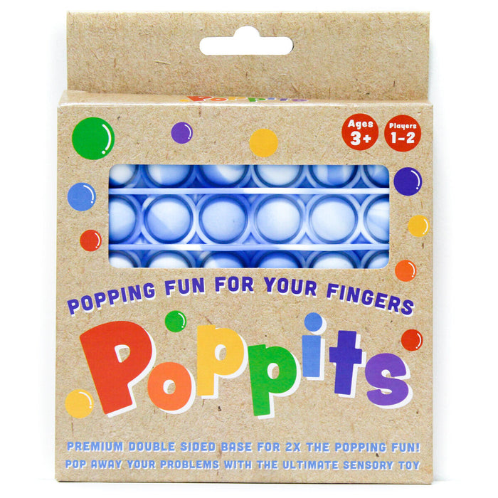 Poppits Blue Tie Dye Square Sensory Toy