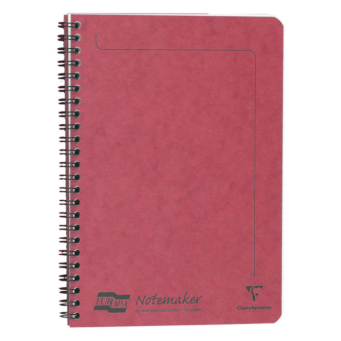 Clairefontaine Europa A5 Notemaker Red Notebook 