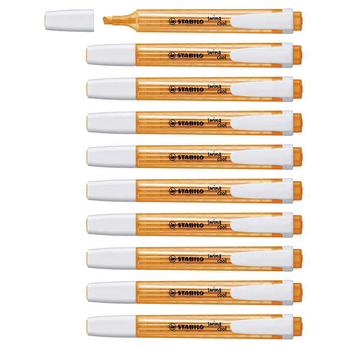 STABILO swing cool Orange Highlighter Box of 10