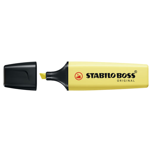 STABILO BOSS ORIGINAL Pastel Milky Yellow Highlighter Box of 10