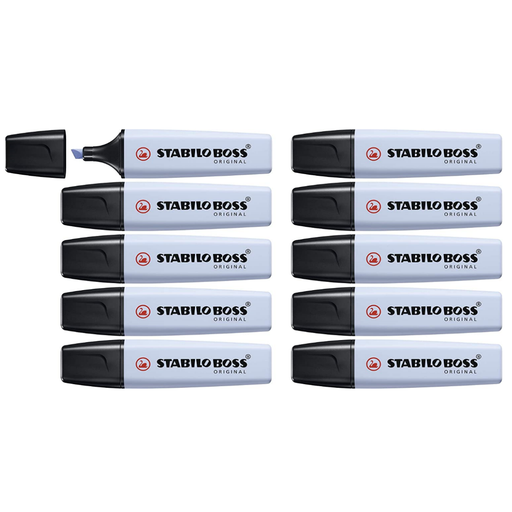 STABILO BOSS ORIGINAL Pastel Cloudy Blue Highlighter Box of 10