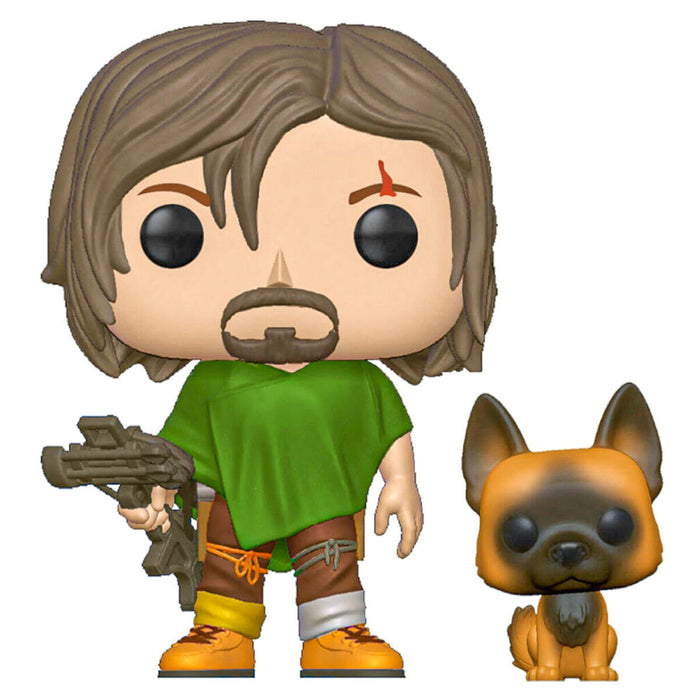  Funko Pop! Television: The Walking Dead Daryl Dixon with Dog Vinyl Figures #1182