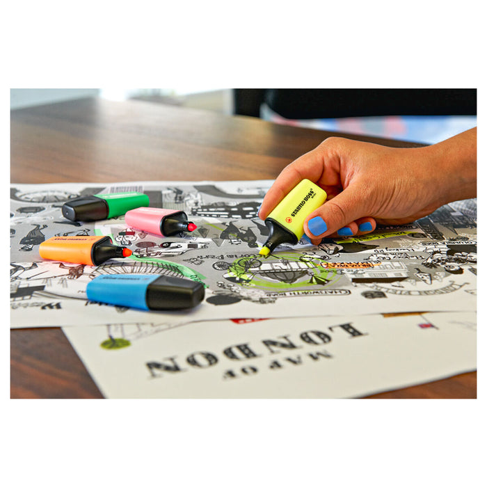  STABILO BOSS MINI Assorted Colours Highlighter Pack of 3