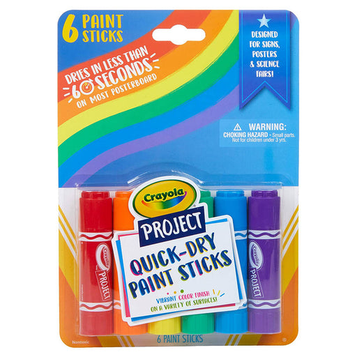 Crayola Project Quick-Dry Paint Sticks Pack of 6