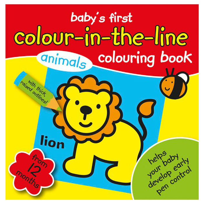 Baby's First Colour-In-The-Line Animals Colouring Book
