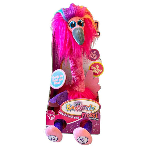 Golden Bear Sassimals Flossi Flamingo Interactive Soft Toy