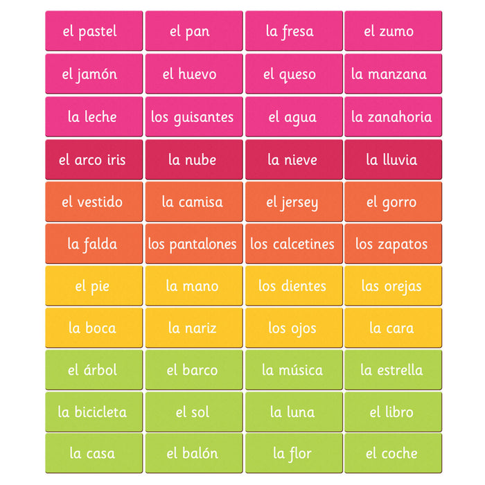 Fiesta Crafts Magnetic Spanish Words Board Set