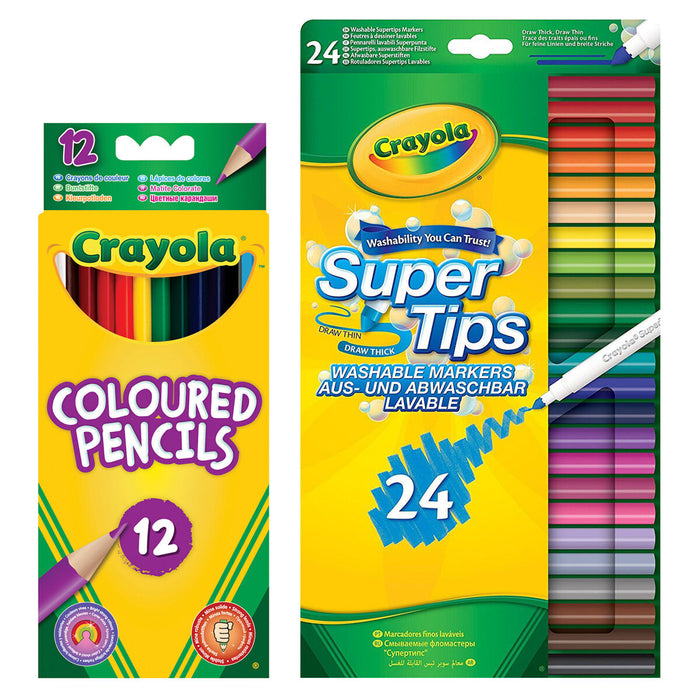 Crayola Bundles 12-Pencils and 24-Markers Pack