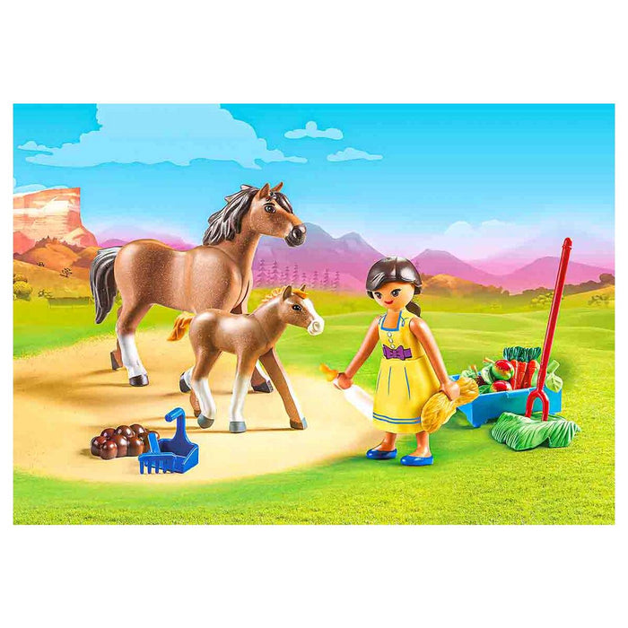 Playmobil DreamWorks Spirit Pru with Horse and Foal Playset
