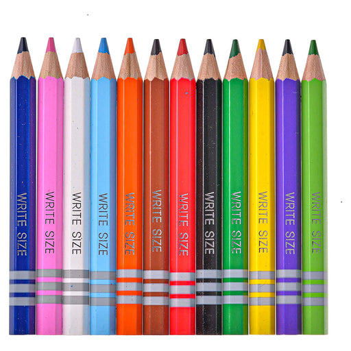 Write Size Erasable Colour Pencils Age 6-10 Pack of 12