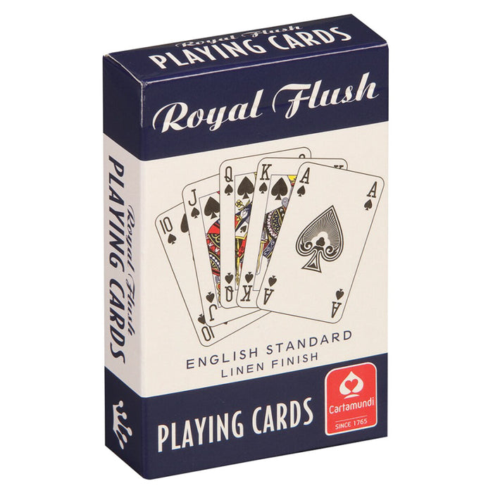Royal Flush Linen Finish Premium Playing Cards (2 Decks, Red & Blue)