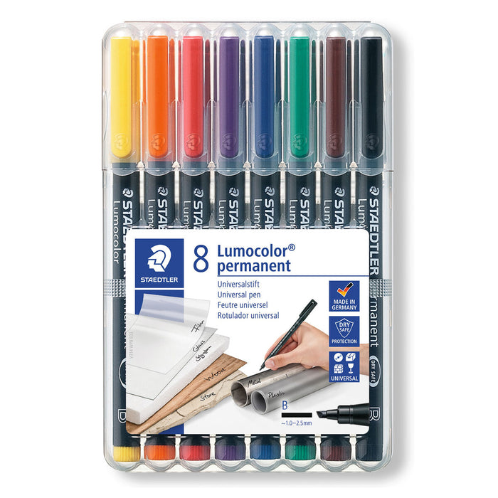 Staedtler Lumocolor Permanent Universal Broad Line Pens Pack of 8