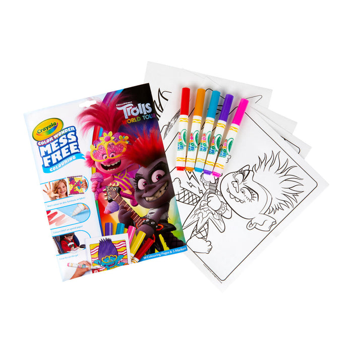 Crayola Color Wonder Mess Free Colouring Trolls World Tour
