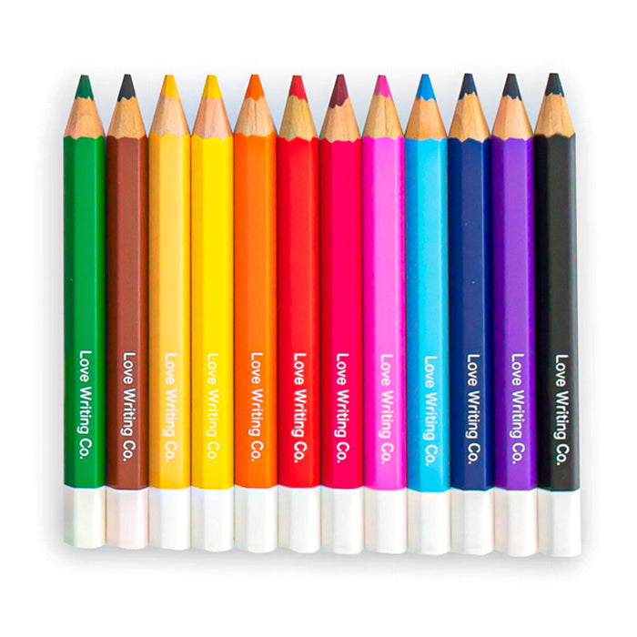Love Writing Co. 12 Erasable Colour Pencils Age 6-9 Years