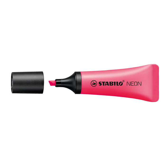 STABILO NEON Pink Highlighter Box of 10