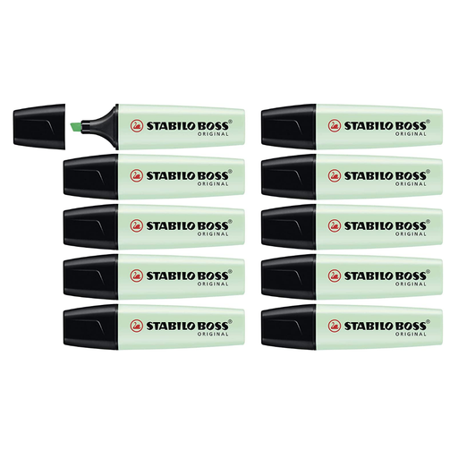 STABILO BOSS ORIGINAL Pastel Hint of Mint Highlighter Box of 10