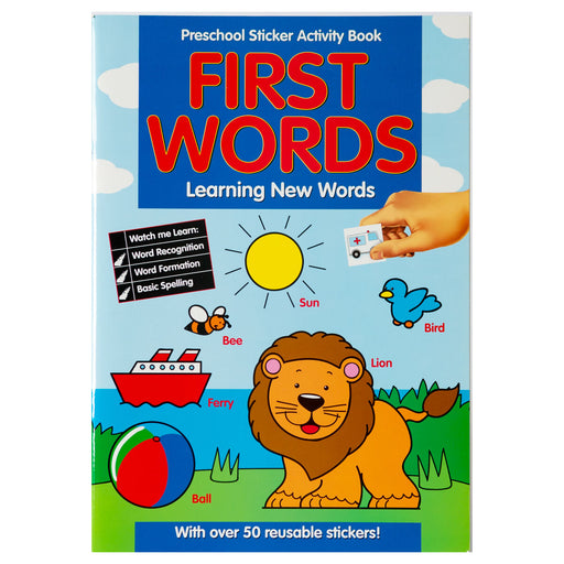 Preschool Sticker Activity Book Learning First Words