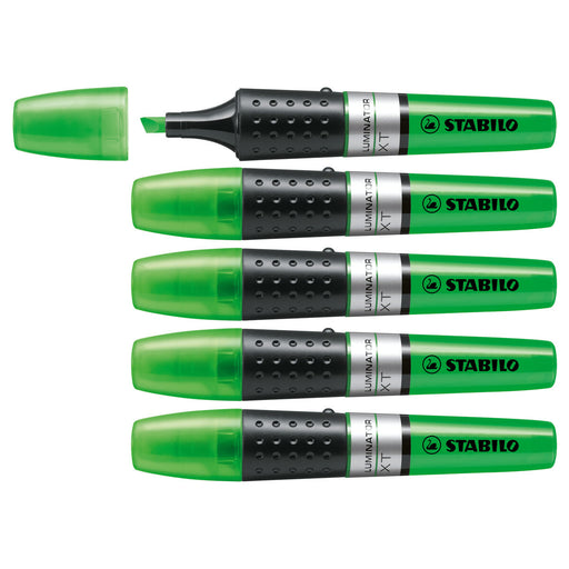 STABILO LUMINATOR Green Highlighter Box of 5