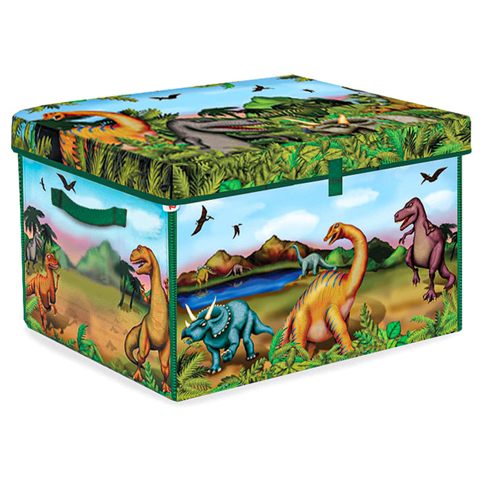 Dinosaur Zip Bin Transforming Toy Box Storage & Playmat 