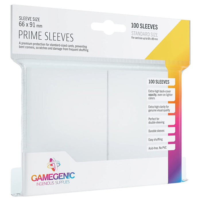 Gamegenic 100 Prime Sleeves for Gaming Cards White