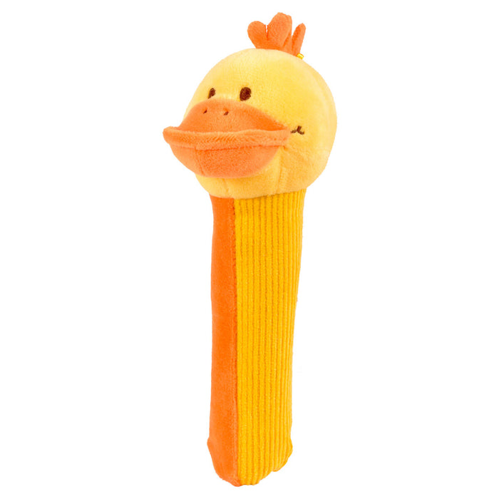 Fiesta Crafts Squeakaboo Duck Rattle & Squeaker Soft Toy