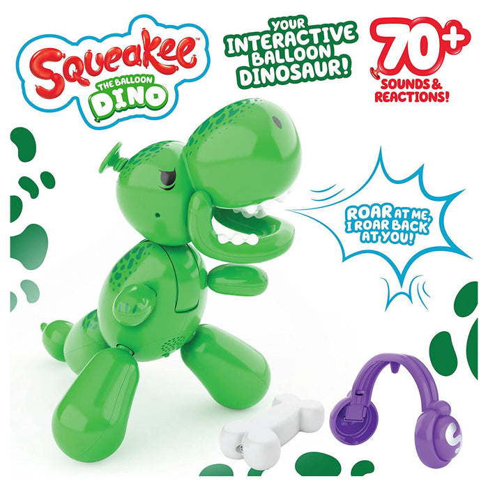  Squeakee The Balloon Dino  Interactive Dinosaur Pet Toy That  Stomps, Roars and Dances. Over 70+ Sounds & Reactions, Multicolor : Toys &  Games