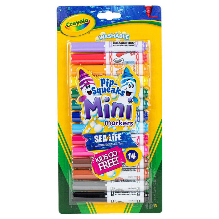 Crayola 14 Pip-Squeaks Washable Coloured Mini Markers