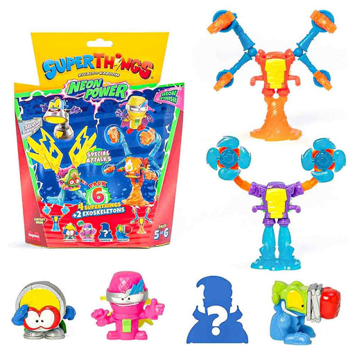 SuperThings Rivals of Kaboom: Neon Power Pack 6 Figures Pack 5 of 6